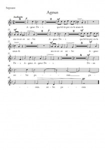 Náhled: Agnus Parts – Soprano Agnus Parts – Soprano