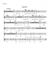 Náhled: Agnus Parts – Tenore Agnus Parts – Tenore