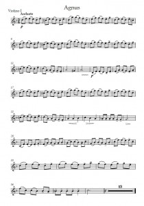 Náhled: Agnus Parts – Violino I Agnus Parts – Violino I