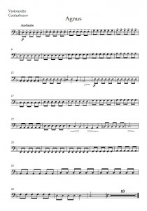 Náhled: Agnus Parts – Violoncello, Contabasso Agnus Parts – Violoncello, Contrabasso