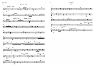 Credo parts – Tromba I in B Credo parts – Tromba I in B