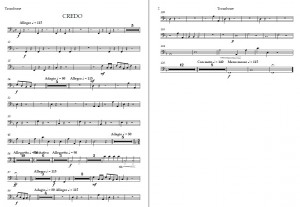 Credo parts – Trombone