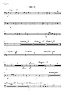 Credo parts – Timpani Credo parts – Timpani