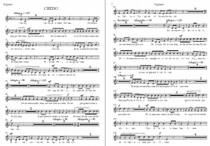 Credo parts – Soprano Credo parts – Soprano