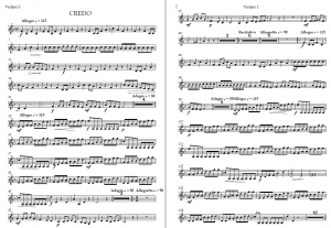 Credo parts – Violino I Credo parts – Violino I