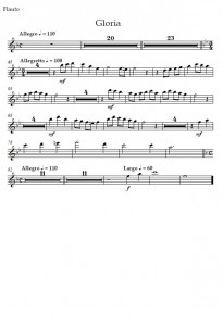 Gloria parts – Flauto Gloria parts – Flauto