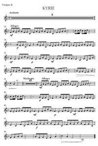Kyrie parts – Violino II