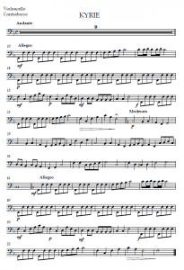 Kyrie parts – Violoncello, Contrabasso Kyrie parts – Violoncello, Contrabasso